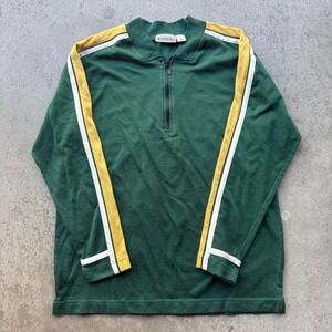 Vintage 90s Aeropostale Brazil Green & Yellow Zip Up Track Jacket Sportswear